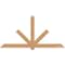 Ekena Millwork Kennewick Timber Gable Bracket, Western Red Cedar, 96"W x 48"H x 3 1/2"D x 5 1/2"F, 12/12 Pitch GBW096X48X0406KEN00SWR - alternate 1